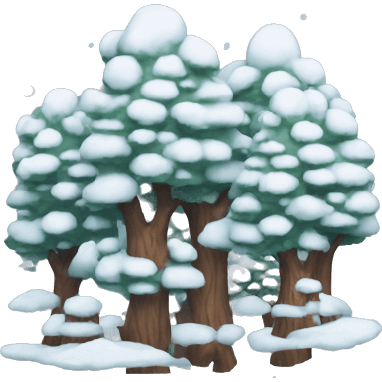 woods with snow  emoji