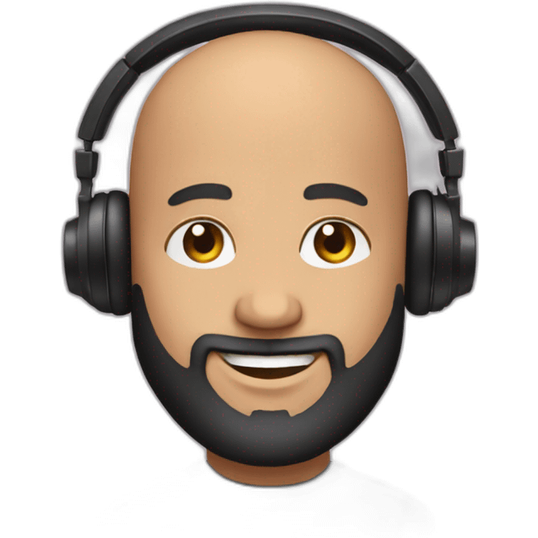 bald dj with beard emoji