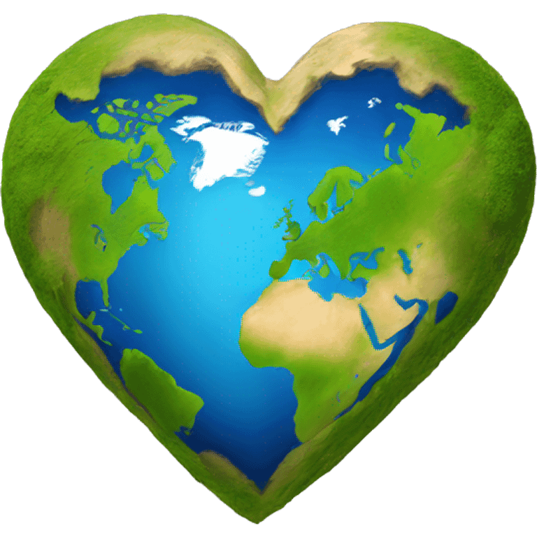 heart shaped earth emoji