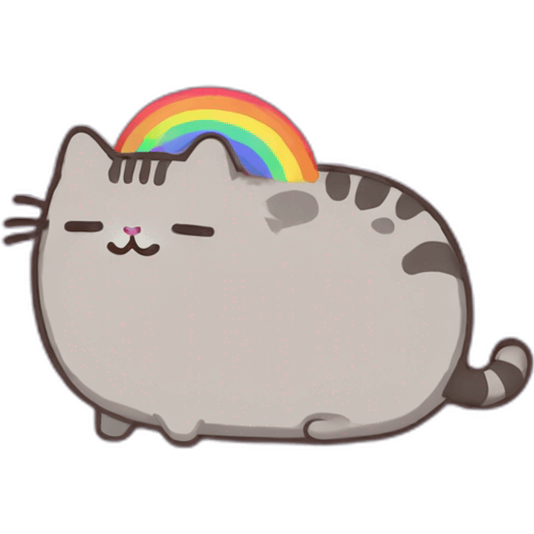 rainbow pusheen emoji