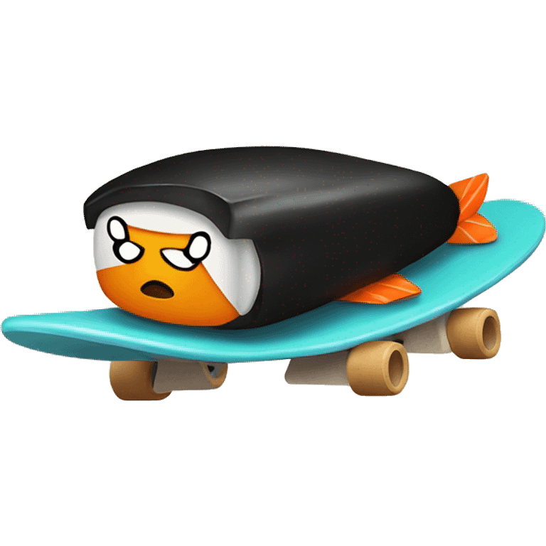 sushi on skateboard emoji