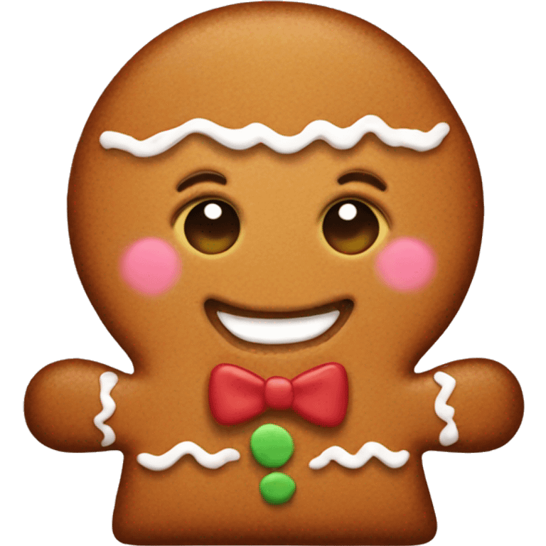 A cute gingerbread emoji