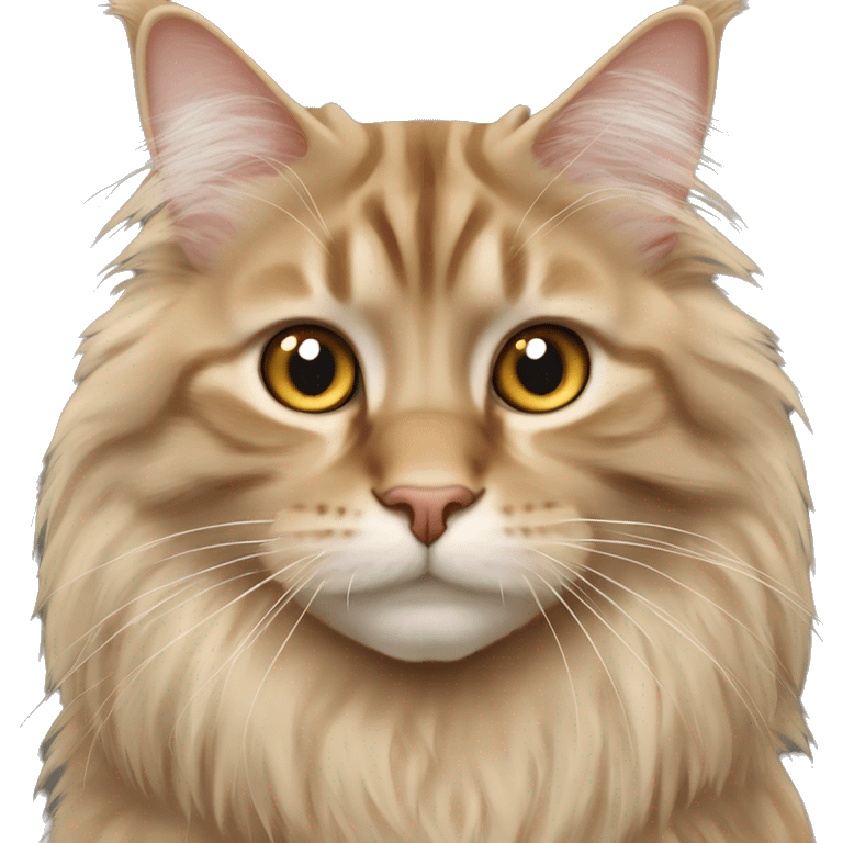 beige Maine Coon cat emoji