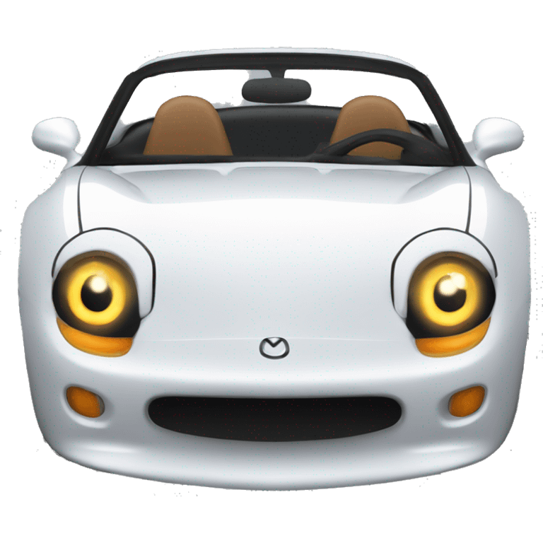 mazda miata with pop up headlights emoji