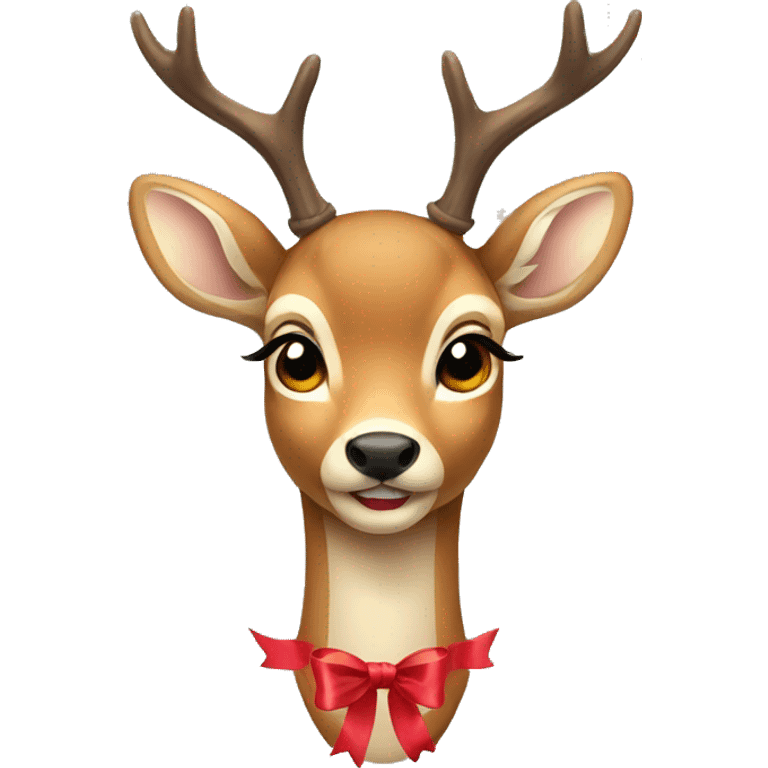 deer with a ribbon  emoji