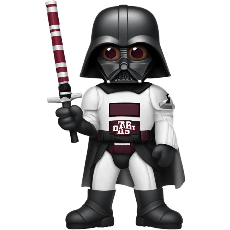 Darth Vader with a Texas a&m jersey emoji