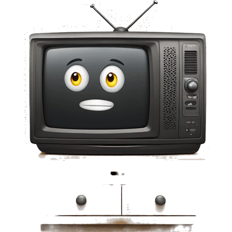 Tv with a drawer with a Samsung s24 ultra emoji