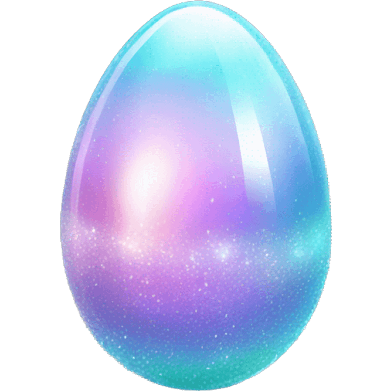 Sparkly glossy Pastel iridescent glass crystal egg emoji