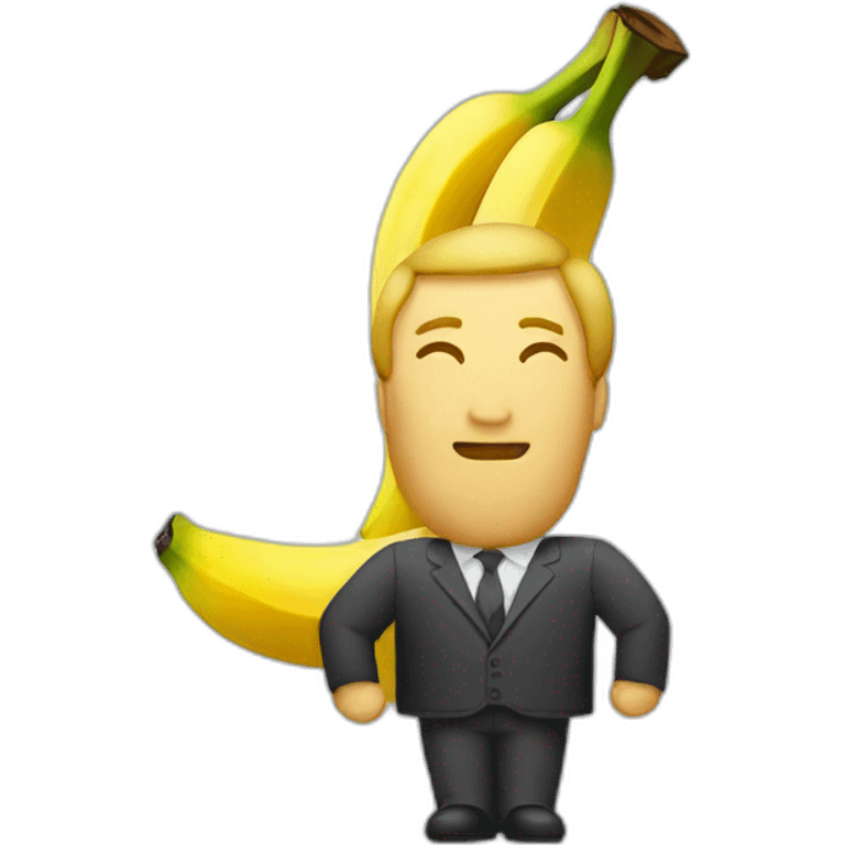 A men with banana emoji