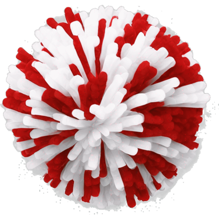 Red and white cheerleading pompom emoji