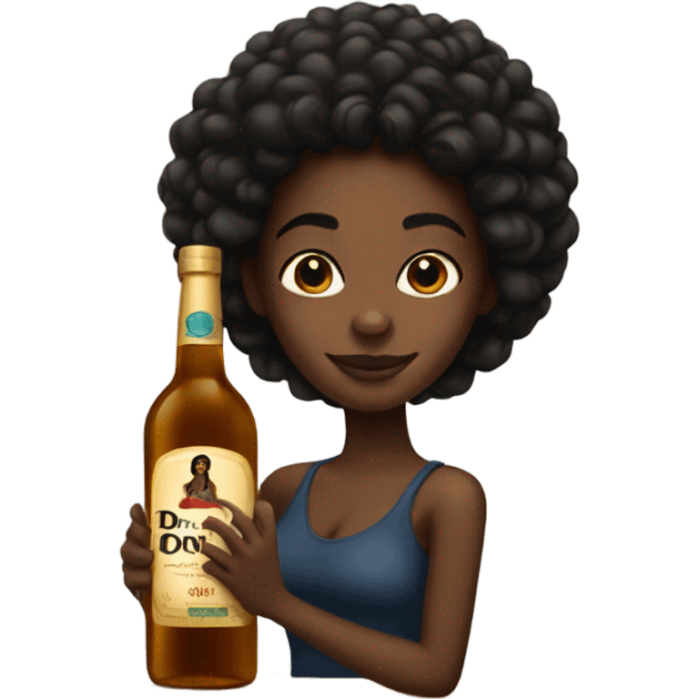 Black girl with Don julio emoji