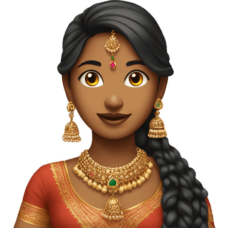 indian girl wearing jhumka emoji