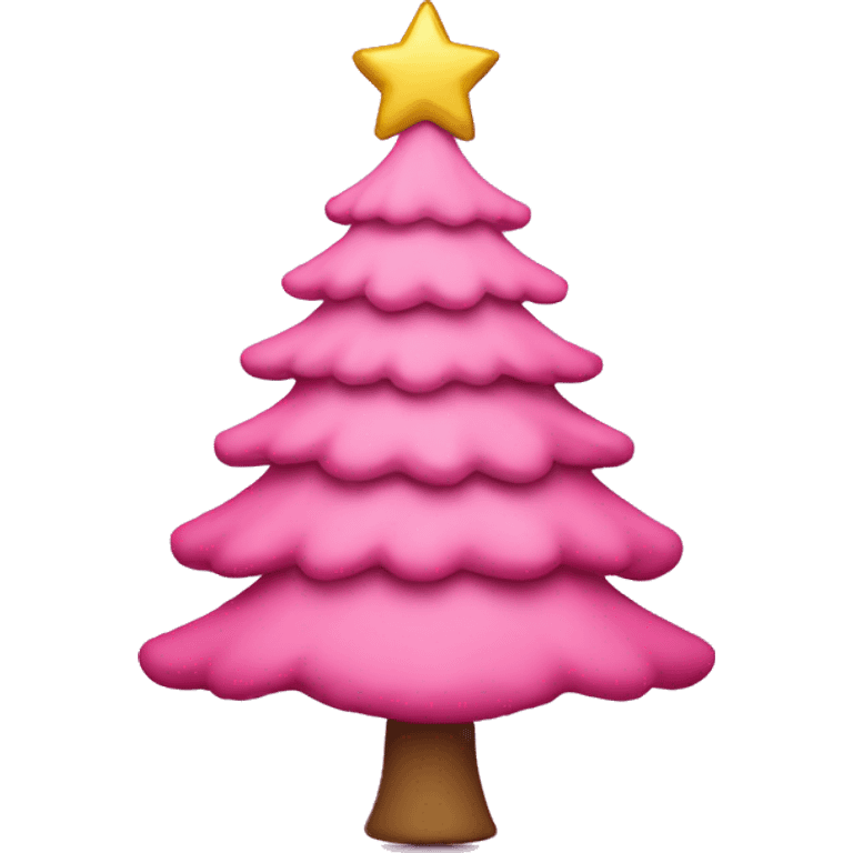 Pink Christmas tree  emoji