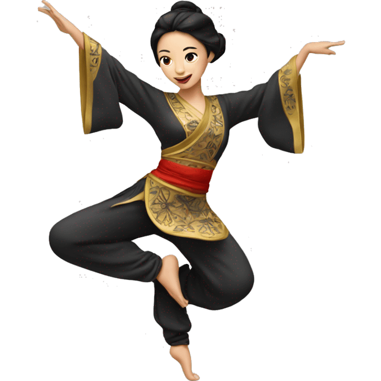 Oriental brunette woman dancer  emoji