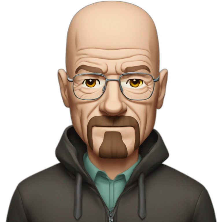 Walter White wearing a Batman suit, no mask, no cowl emoji