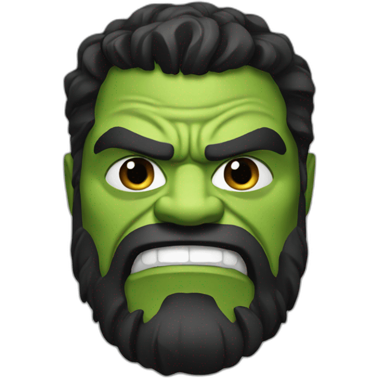 hulk with black beard emoji