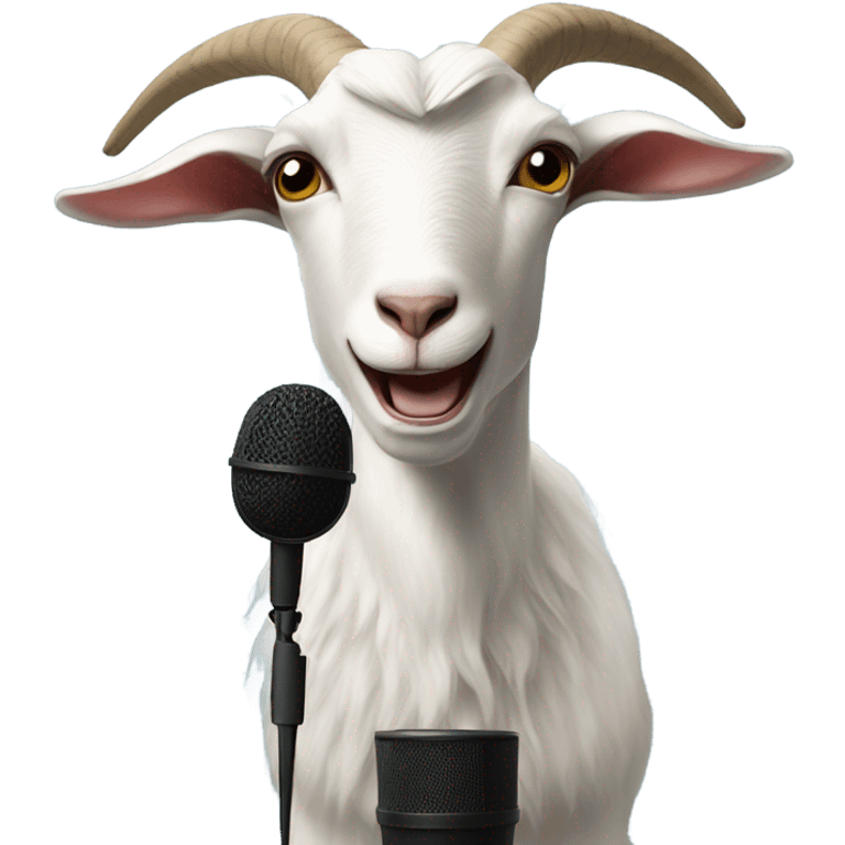 Goat on the microphone  emoji