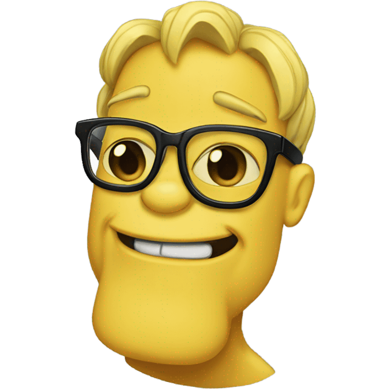 Yellow Reuben from lilo and stitch with black glasses  emoji