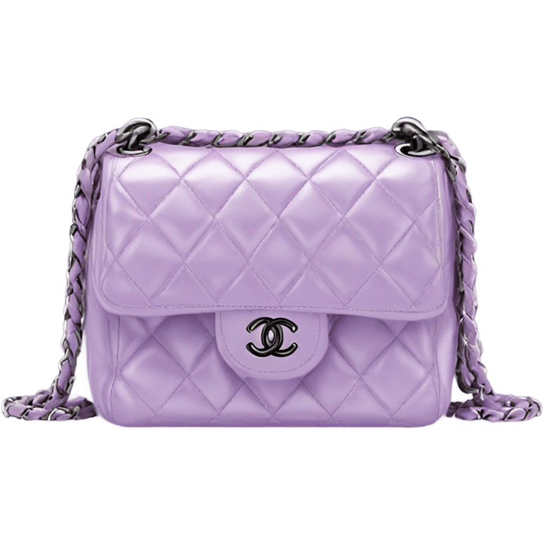 Chanel baby light purple bag  emoji