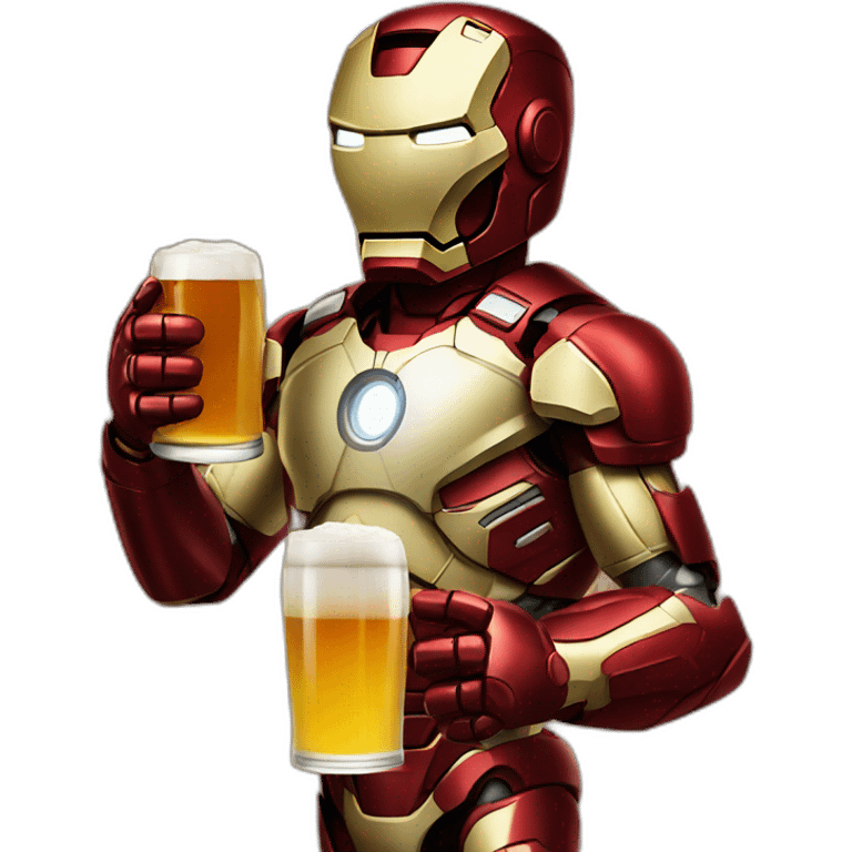 Ironman with an 5L beer emoji