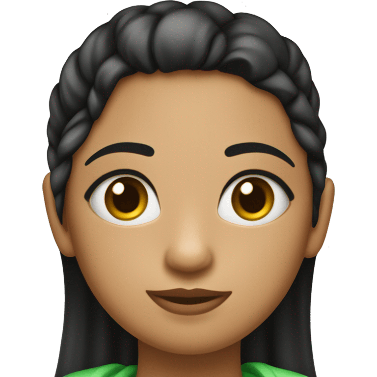 Chica con piel clara, ojos verdes, pelo rizado y negro tapada con una manta emoji