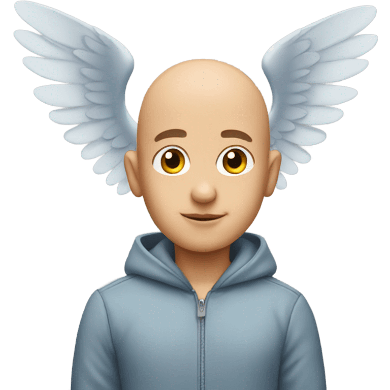 bald boy with wings  emoji