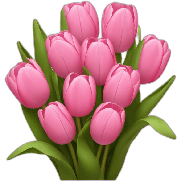 Bouquet of pink tulips emoji