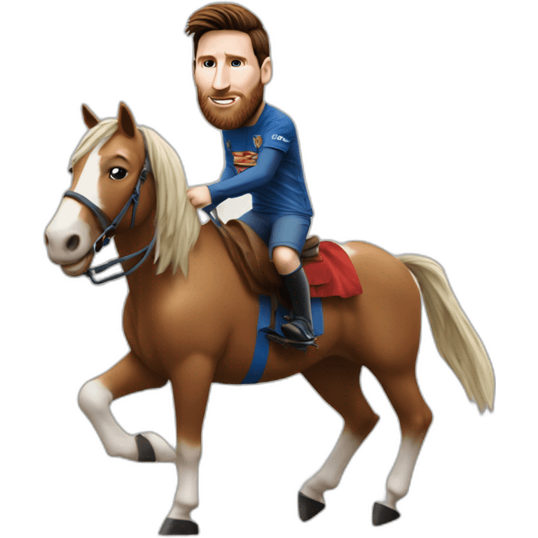 Messi sur un cheval emoji