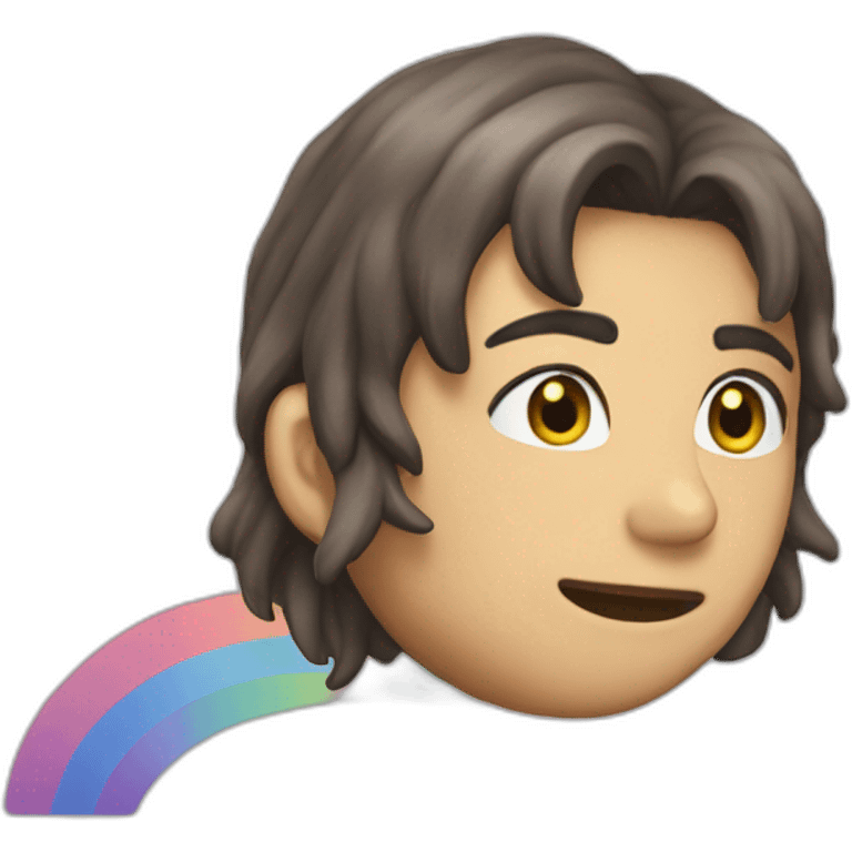 Caca arc en ciel emoji