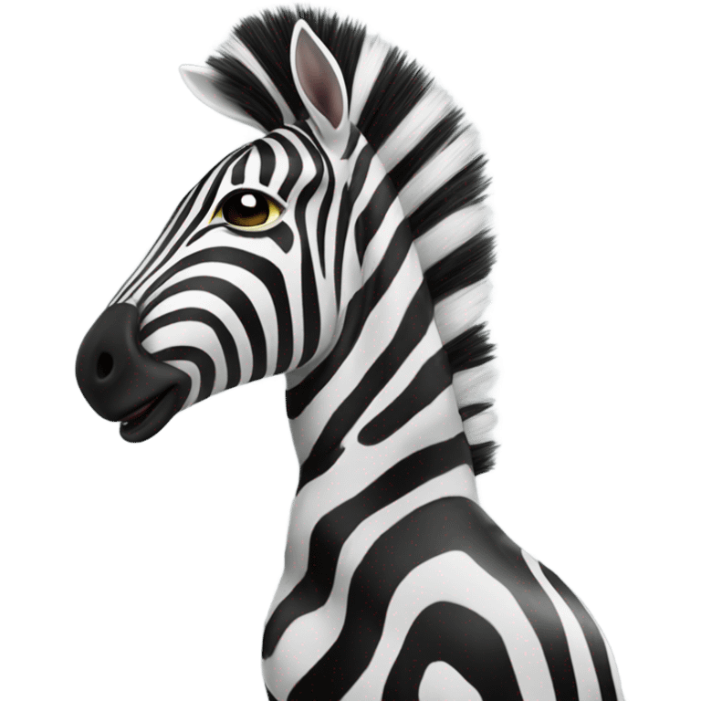 Zebra behind forbidden sign emoji