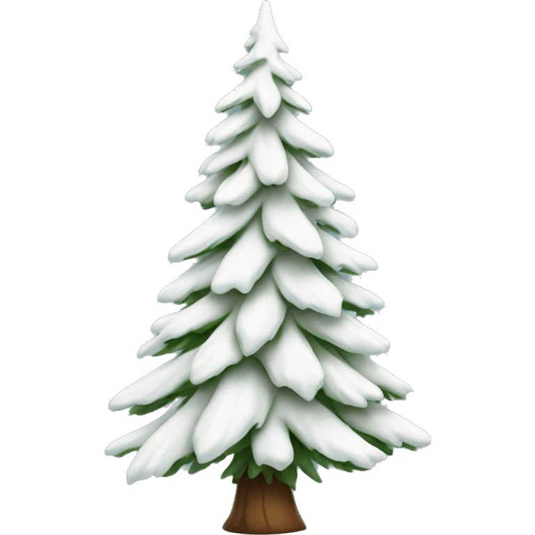  actual white fir christmas tree isolated.  emoji