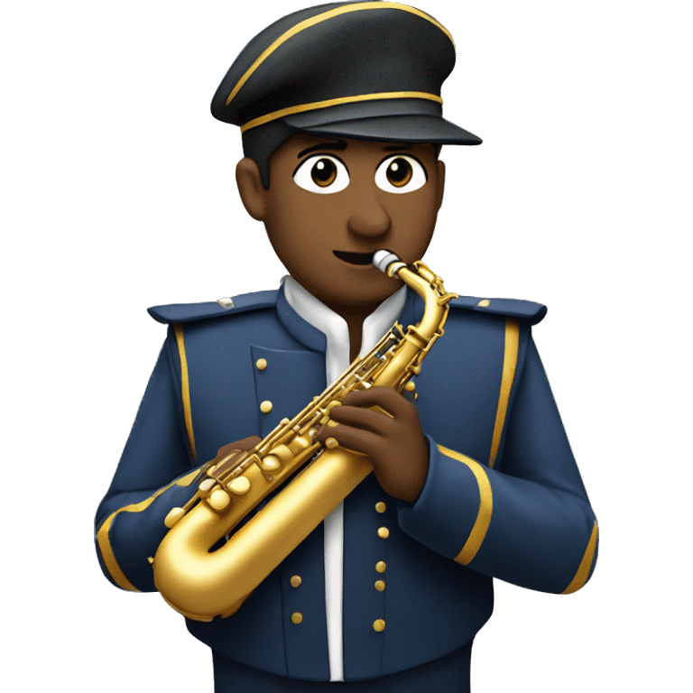 Marching band saxophone player emoji