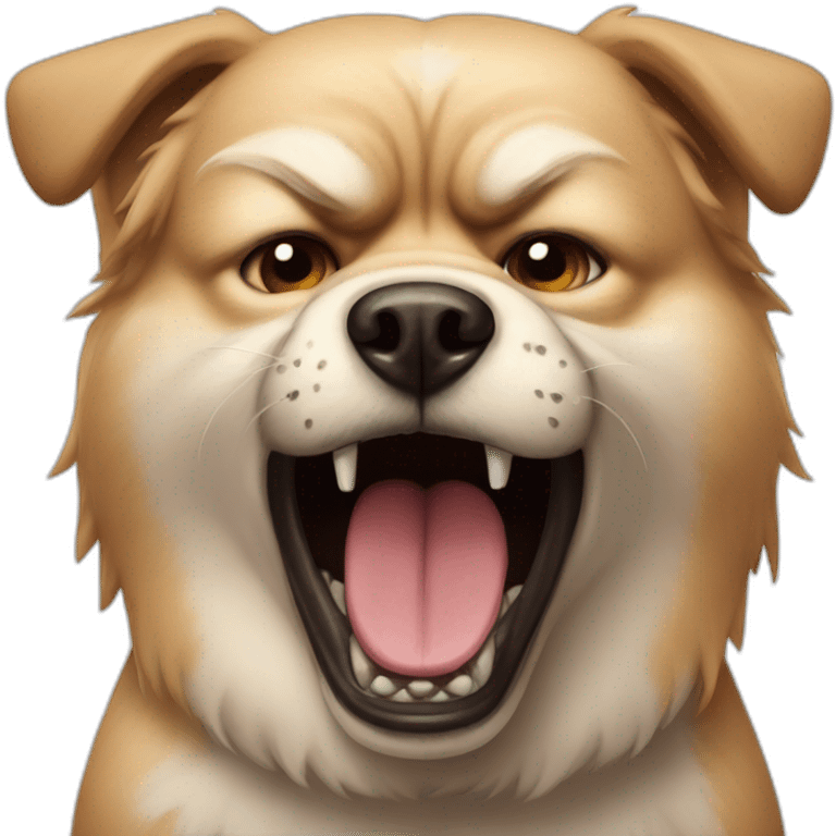 Very very very angry dog emoji