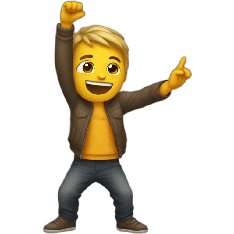 Quelqu'un qui fait un dab emoji