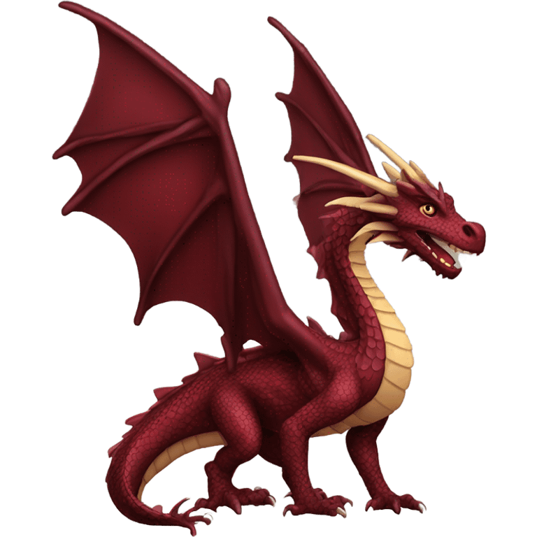 maroon dragon with wings  emoji