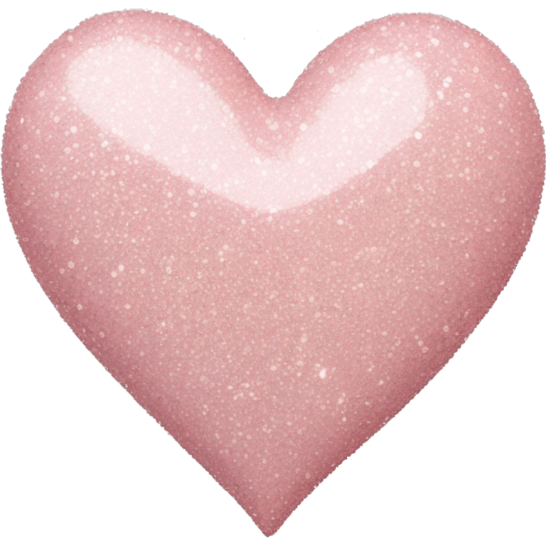 Pale pink glitter heart emoji