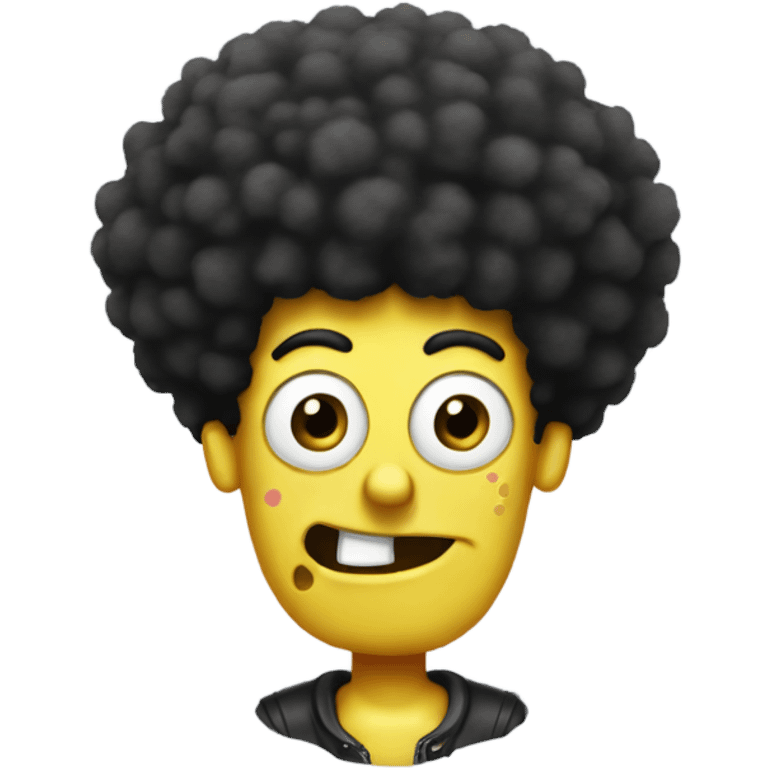 SpongeBob with an afro emoji