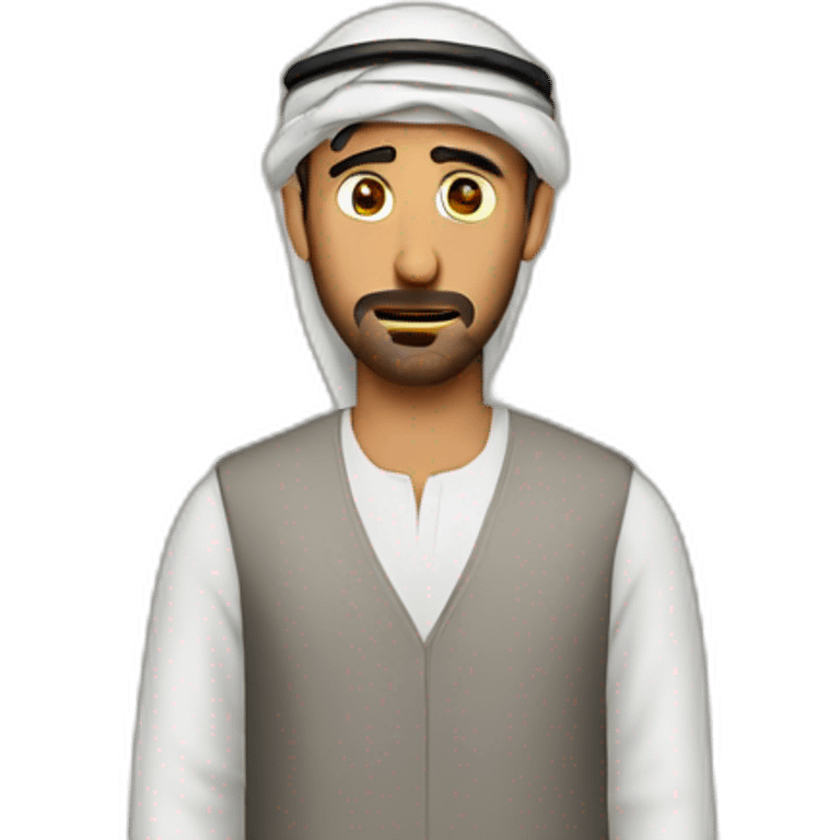 Arab man confused emoji