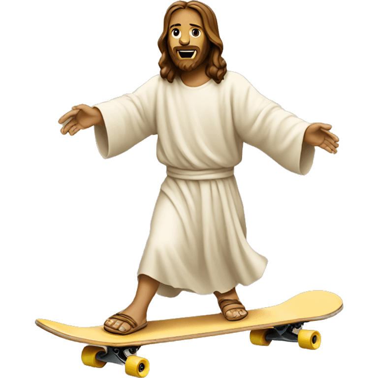 Jesus on skateboard emoji