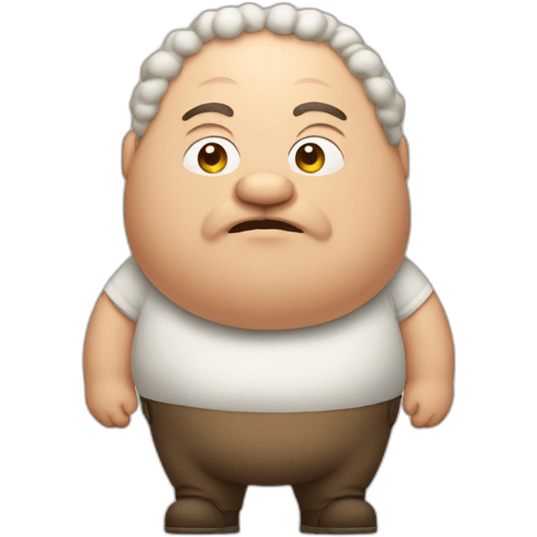 A fat man ate a sheep emoji