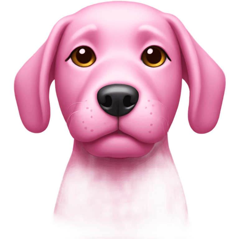 Pink dog emoji