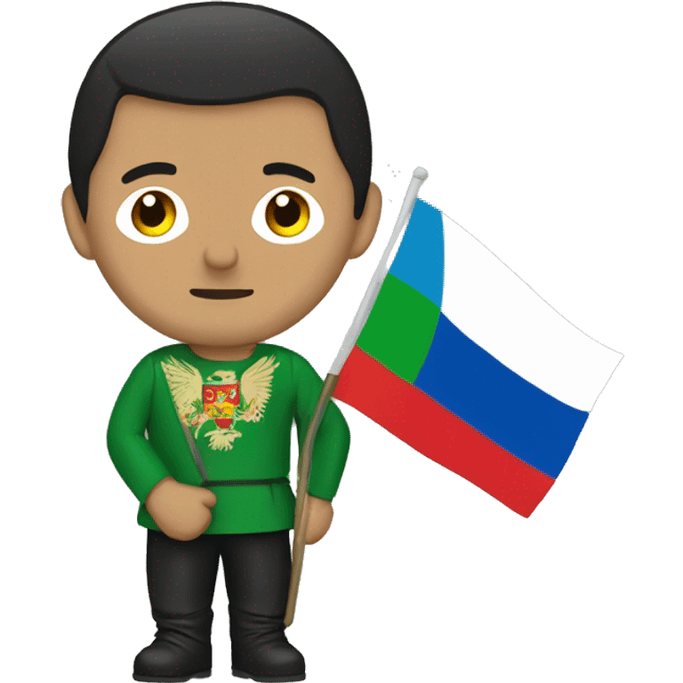 man with Dagestan flag emoji