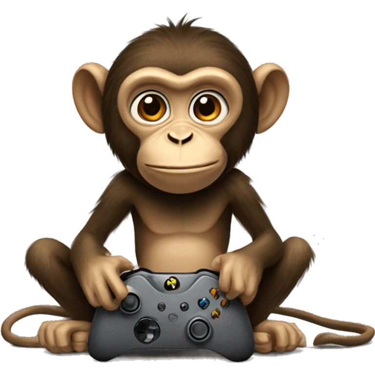 Monkey playing xbox emoji