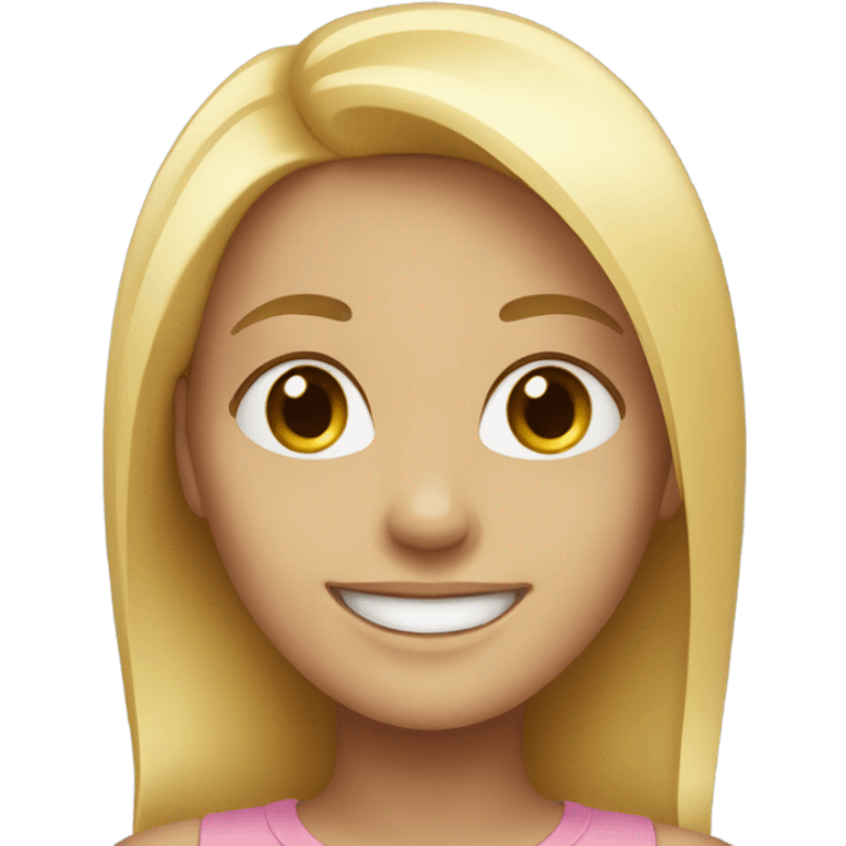 smiling girl with blonde hair emoji