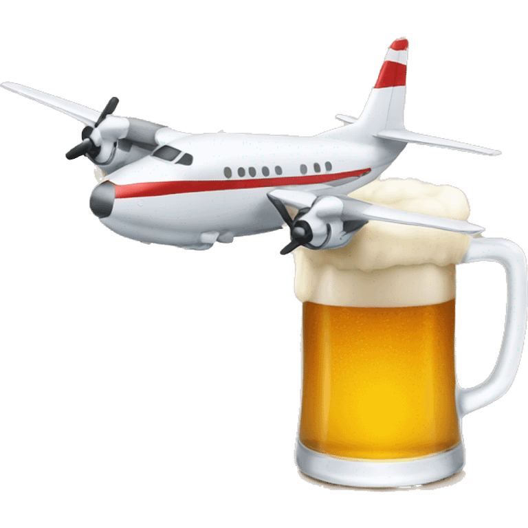 beer in a plane emoji