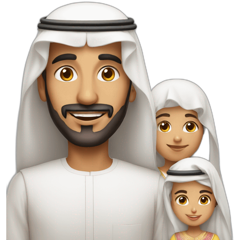 emirati man with children emoji