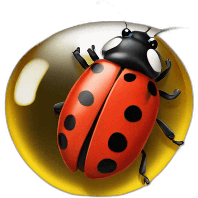 Ladybug with human face emoji