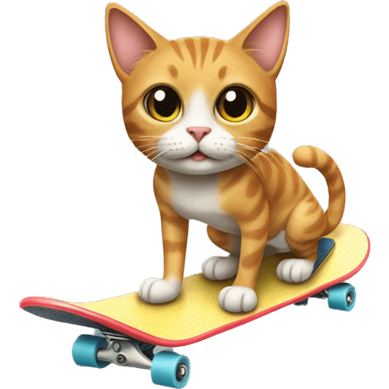 Cat on a skateboard  emoji