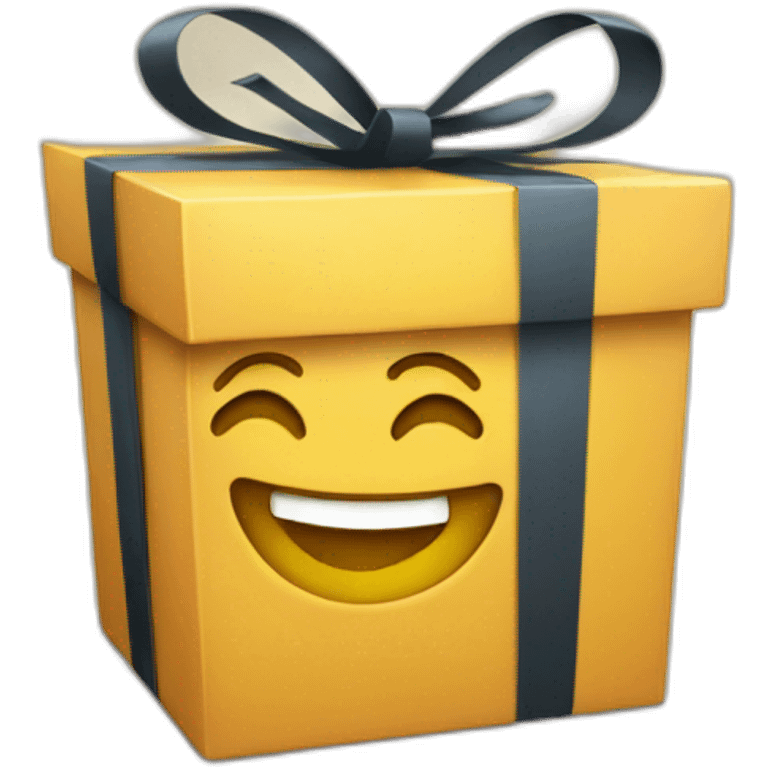 gift box with smile emoji