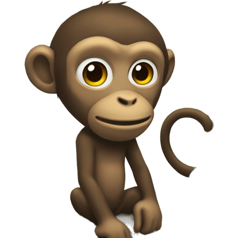 Monkey in the jungle helping the villagers emoji